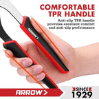 ARROW 10-Inch Groove Joint Pliers, Adjustable Water Pump Pliers with TPR Handle, High Carbon Steel Tongue and Groove Plier for Plumbing, Automotive and Household Repairs