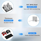 400A Bus Bar 12V Waterproof Power Distribution Block with 8 x M10(3/8") Terminal Studs Heavy Duty Marine Bus Bar Module Design for Automotive RV Car Marine Truck Boat