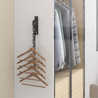 Wall Mounted Clothes Drying Rack, Wall Clothes Hanger Hook for Laundry Room, Clothes Hanger Foldable, Wall Clothes Rack Indoor, Perfect for Small Spaces, Matte Black 2 Packs