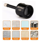 1/4" Dry Diamond Drill Bit Set of 2 Packs, 6mm Tile Hole Saw Drill Bits for Granite Marble Ceramic Glass Porcelain Tiles Stones and Flower-Pots, Core Drill Bits with 5/8-11 Thread for Angle Grinders