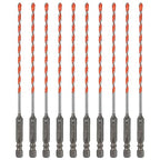 Concrete Carbide Drill Bits Hex Shank Masonry Cement Tile Drill Bit Set for Glass/Brick/Plastic/Cement/Tile 5/32" (10PCS)