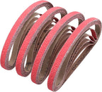 1/2 X 18 Inch Sanding Belts 40 Grit, 1/2" x 18" Ceramic Sanding Belts for Belt Sanders, Metal Finishing, Rust Removal, Woodworking, 20 Pack