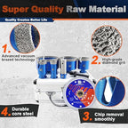 Diamond Core Drill Bit Set - BRSCHNITT Tile Hole Saw Kit 1" 1-3/8"2" 3" 4"& 4/5" Finger Bit & for Porcelain Tile Ceramic Marble Granite &Diamond Blade