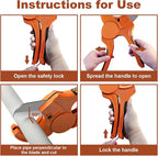 Kerry PVC Pipe Cutter, Up to 1-5/8" Ratcheting Heavy-Duty PEX POLY PE Plastic Hoses and Plumbing Tube Cutting Tool, Sharp Stainless Steel Blades, Thicken Aluminum Body Extended Handle
