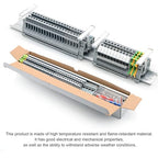 Terminal Block Kit, Rail Type Voltage Terminal, Rail Combined Terminal Block(Gray)