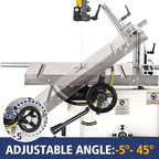 Band Saw, 14 Inch Bandsaw for Woodworking, 1445 & 2950 FPM Dual-Speed Bandsaw, 2 HP，120 V 14-Amp Motor, Band Saws with Solid Cast Iron Table, Iron Bandsaws with Overload Protection
