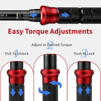 AEROFORCE 1/4-Inch Drive Click Torque Wrench (4-20 lb.ft / 5.4-27.2 Nm),72 Tooth Dual Direction Reversible Ratchet with Dual Range Scales, Precision Calibrated for Bikes & DIY