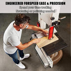 14-Inch Woodworking Bandsaw with 1-3/4 HP Motor Dual Voltage, 115/230V Heavy-Duty Worktable & Precision Fence, 13" Resaw Capacity, Dust Ports for Precision Wood Cutting (Coated Version)