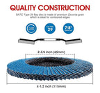S SATC Flap Discs 4-1/2 Inch 40 Grit Zirconia Grinding Wheel Type 29 Abrasive Discs Flap Wheel for Angle Grinder - 20 Pack