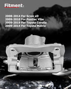 cciyu Front Right Brake Caliper Assembly w/Bracket 19B3435 2009-2010 For Pontiac For Vibe,2008-2014 For Scion For xD,2009-2019 For Toyota For Corolla,2009-2014 For Toyota For Matrix