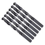 Drill Bit, 21/64" Cutting Diameter, 4241 HSS Nitriding Black 118° Cutting Angle Versatile Jobber Bits - (Applications: for Drilling Plastic Wood Soft Metal), 6-Pieces