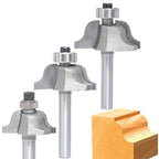 3Pcs Roman Ogee Router Bit Set,1/4" Shank,Bearing Guided Decorative Edge Bits Double Radius 5/32",3/16",7/32" Edging Cutter for Wood Profiling,Routing,Molding