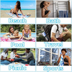 Lightweight Thin Microfiber Beach Towel Sand Free Quick Dry Absorbent Compact Soft Pool Swim Travel Towels Extra Large Oversized Beach Accessories Gifts for Adult