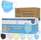 Litepak 500pcs Premium Disposable Face Mask SOFT 3ply Nose Wire