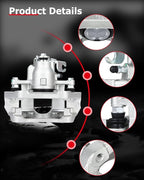 cciyu Rear Left Brake Caliper Assembly w/Bracket 18B5213 2009 For Ford For Flex,2009 2010 2011 For Lincoln For MKS