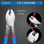 Wire Cutters Pliers 8-Inche Cable Cutter High Leverage Cutters for Aluminum, Copper, Communications and Ethernet Cable