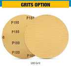 S SATC 100 PCS PSA Sanding Discs 6 Inch Adhesive Backed Sandpaper 180 Grit Sander Attachment for Drill Self Stick Aluminum Oxide Round Automotive Sandpaper with Sticky Back