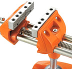 MAXMAN Clamp Bench Vise with Post Universal, Woodworking Vise, 360° Heavy Duty Cast Steel, Table Clamp Vise with Swivel Base for Workbench DIY Projects, Handcraft Creations