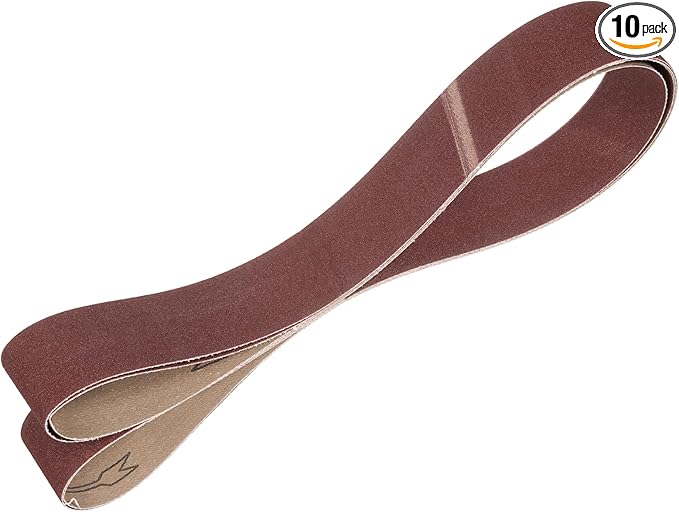 HARFINGTON 2 x 72 Inch Sanding Belts, 10 Pcs 60 Grits Aluminum Oxide Abrasive Belt Sander File Belt for Woodworking, Metal Polishing, Knife Sharpener