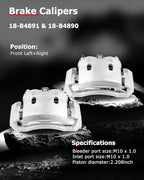 cciyu Front & Rear Brake Calipers Assembly w/Bracket 18-B4891 18-B4890 18-B4895 18-B4894 For Dodge For Ram 1500 2006-2008,For Dodge For Ram 2500 2004-2008,For Dodge For Ram 3500 2003-2008