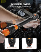 VEVOR 13Pcs Torque Wrench Set, 1/4 Inch Drive, 20-200IN.LB(2.3-22.6Nm), 72-Tooth Click Torque Wrench with Hex/Torx/Sockets, Extension Bars, for Bicycle Motorcycle Maintenance