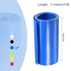 MECCANIXITY Battery Wrap PVC Heat Shrink Tubing 95mm Dia 150mm Flat 10 Feet(3meters) Blue Good Insulation for Battery Pack