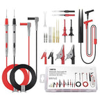 BINTA 25-Piece Silicone Multimeter Leads Kit CAT Ⅲ 1000V 20A with Replaceable Test Probes 4PCS Large/Medium Alligator Clips Tweezer, Professional Leads Kit for Industrial Car Home Electrical Testing