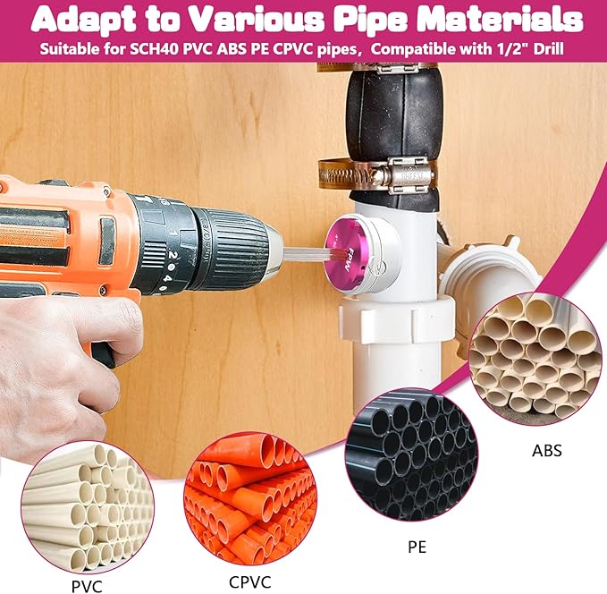 Original Design Patent Triple Inserts 3 Inch PVC Pipe Reamer, PVC Fitting Saver, Pipe Tools for Schedule 40