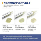 SCOTTCHEN 3Pcs Diamond Polishing Paste, 500/800/1,500 Grit, 36-54/12-25/6-12 Microns Lapping Compound with 50% Concentration of Diamond Powders for Jewelry, Metal, Ring, Glass, Coin, 5 Gram Each
