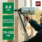 Metabo HPT Framing Nailer | High Grade Aluminum Magazine | Tool-less Depth Adjustment | Pneumatic | Framing Nails 2-Inch to 3-1/4-Inch | Rafter Hook | NR83A5(Y)