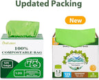 Compostable Bags for Kitchen Compost Bin, 1.2 Gallon, 125 Count, Certified by BPI and ASTM, Leakproof and Odor Control