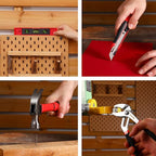 Red Drill Tool Kit Set: 20V Cordless Power Drill Tool Box with Battery Electric Drill Driver for Men Home Hand Repair Basic Toolbox Tools Sets Drills Case