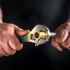 deli 6" Adjustable Wrench Heavy-Duty Chrome - Anti-Slip Grip, Smooth-Jaw, Cr-V Steel, Wide Opening for Plumbing & DIY