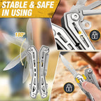 BIBURY Multitools BI2043, 17-in-1 Portable Multitool Foldable Spring-Loaded Pliers with Scissors, Can Opener & Screwdriver, Safety Locking EDC Tools for Camping Outdoor Activities Home Repair (Black)