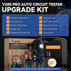 VDIAGTOOL V200 PRO Upgrade Kit Automotive Power Circuit Probe Tester with 30PCS Back Probe Kit, 12/24V Electrical Short and Open Circuit Finder AC/DC Voltage Test Activating Component 40Ft Cable