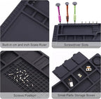 Premium Heat Resistant 932°F Magnetic Silicone Soldering Mat Electronics Work Mat for Computer Cell Phone Laptop Repair, BGA Soldering Gun Iron Workbench Protection