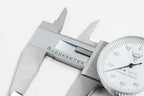 PEC Dial Caliper 0-6 Inch, Stainless Steel Precision Measuring Tool with Shock-Proof Dial, High Accuracy ±0.001"