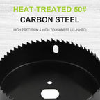 Yougfin Hole Saw Kit, 16 Pieces Hole Saw Set w/ 12Pcs Saw Blades, 2Pcs Mandrels, Install Plate & Hex Key - Ideal for Soft Wood, Plywood, Drywall, PVC - Sizes 3/4"-5" (19-127mm)