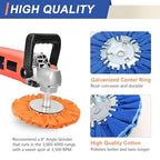 8 Pcs Airway Buffing Wheel Kit 8 Inch Polishing Wheel and Polishing Compound for Angle Grinder 8" in Diameter 5/8" in Arbor Hole Aluminum Metal Buffing Wheels Kit