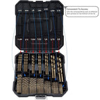 Cobalt Drill Bit Set for Hardened Metal and Stainless Steel, 99Pcs M35 High Speed Steel Twist Jobber Metal Drill Bits 1/16"-3/8", with Plastic Index Storage Case