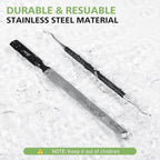 BALUCA Toenail File for Thick Nails & Ingrown Relief | Heavy Duty Metal Emery Board with Toenail Lifter for Seniors, Coarse Grit & Durable Stainless Steel Design (Black, 1.0, Count, 180/240 Grit)