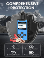 AUTOPHIX BAS100 Car Battery Tester 12V 24V, Accurate Automotive Load Meter Alternator Analyzer 100-2000 CCA Load Tester, Charging & Cold Cranking Test for Cars Truck Motorcycle Boat and More