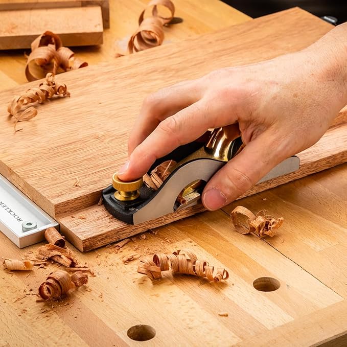 Bench Dog Rabbeting Block Plane – Durable Smoothing Plane w/Full-Width Blade – Wood Planer Hand Tool for Precise End Grain Cuts – Ideal Wood Cutting Tool for Small Rabbets Or Trimming Tenons