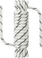1/2 in x 16 ft Boat Marine Rope for Canyoneering, Floating, Fishing, Rafting, Camping, Hiking, Hunting, Anchor, Arborist Tree, Rafting, Rescue, Knotting Practice Nylon/Polyester White