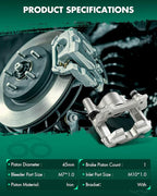 SCITOO 19B3313 Rear Left Disc Brake Caliper Assembly w/Bracket For Lexus For GS350/For GS430/For GS450h/For GS460/For IS350
