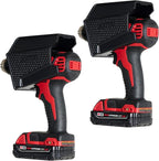 Drill Holder, Power Tool Organizer, Utility Storage Rack | Universal Wall Mount Cordless tools holder fits most drills like Milwaukee and Dewalt (2-PACK) (Black)