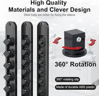 FivePears 3PCS 360° Socket Organizer Twist Lock,3/8 1/4 1/2 Socket Storage Rails, Premium Quality Socket Holders for Tool Box ，Tool Carts，Contains up to 40 Clips (Blue, Red and Black)