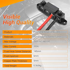 FEITON Power Distribution Block, 12V 300A Bus Bar, 3/8" Studs Terminal Strip, 12-48V Heavy Duty Terminal Block, Positive & Negative Junction Block with Cover, RV Car Marine Automotive Battery Busbar