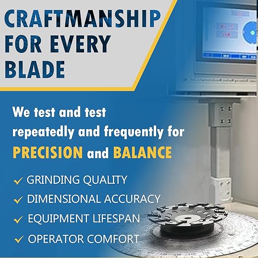 7" PCD Grinding Wheel for Epoxy, Glue, Mastic and Paint, 6 PCD Segments, 7/8"-5/8" Non-Threaded Arbor