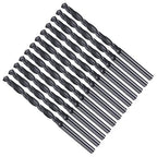 Drill Bit, 3mm Cutting Diameter, 4241 HSS Nitriding Black 118° Cutting Angle Versatile Jobber Bits - (Applications: for Drilling Plastic Wood Soft Metal), 12-Pieces